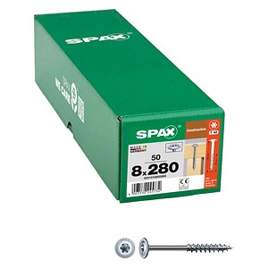 4003530245732 - Hiforce 8 x 280 mm 50 Stück Teilgewinde Tellerkopf t-star plus T40 4CUT wirox - 0251010802805 - Spax 4003530245732 - Hiforce 8 x 280 mm 50 Stück Teilgewinde Tellerkopf t-star plus T40 4CUT wirox - 0251010802805 - Spax
