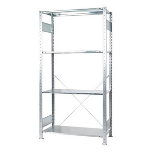 4058255110582 - Steckregalsystem green H2000xB1000xT400mm Grundregal verzinkt 2 Rahmen 4 Fachböden - Schulte Lagertechnik 4058255110582 - Steckregalsystem green H2000xB1000xT400mm Grundregal verzinkt 2 Rahmen 4 Fachböden - Schulte Lagertechnik