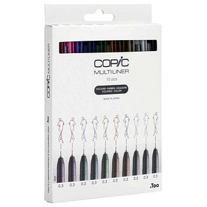 4013695264912 - COPIC Multiliner Color Fineliner farbsortiert 03 mm 4013695264912 COPIC 10 Stück 4013695264912 - COPIC Multiliner Color Fineliner farbsortiert 03 mm 4013695264912 COPIC 10 Stück