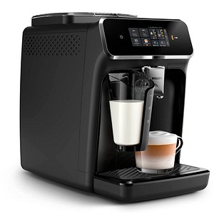 PHILIPS EP2331 10 Serie 2300 LatteGo 4 Kaffeespezialitäten Kaffeevollautomat Klavierlack-Schwarz