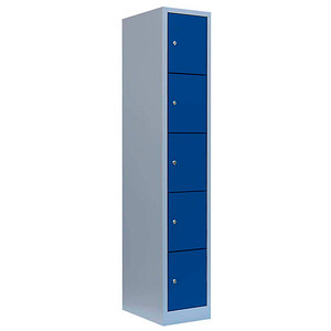 4061815518261 - Schließfachschrank enzianblau lichtgrau 520511 5 Schließfächer 315 x 500 x 1800 cm 4061815518261 LÜLLMANN 4061815518261 - Schließfachschrank enzianblau lichtgrau 520511 5 Schließfächer 315 x 500 x 1800 cm 4061815518261 LÜLLMANN