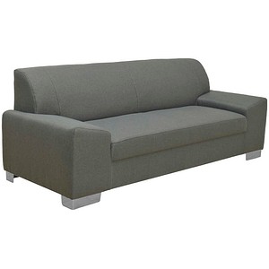 DOMO Collection 3-Sitzer Sofa Alisson grau silber Stoff 199,0 x 83,0 x 75,0 cm, 1 St.