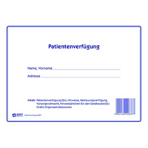 4004182204573 - 10 AVERY Zweckform Patientenverfügung Formulare 2837 4004182204573 - 10 AVERY Zweckform Patientenverfügung Formulare 2837