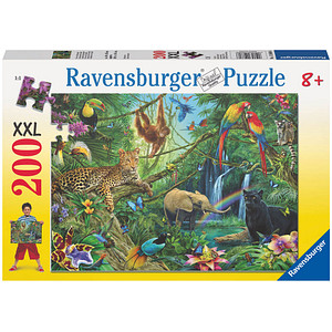 4005556126606 - Ravensburger Puzzle - Ravensburger Kinderpuzzle - 12660 Tiere im Dschungel - Tier-Puzzle für Kinder ab 8 Jahren mit 200 Teilen im XXL-Format
