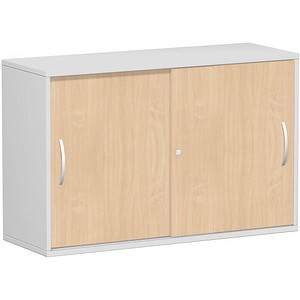 4038933487076 - Schiebetürenschrank Flex S-312253-BL lichtgrau buche 1 Fachboden 1200 x 425 x 798 cm