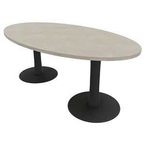 8058265533452 - Konferenztisch Idea+ beton oval Säulenfuß grau 2000 x 1100 x 740 cm 8058265533452 - Konferenztisch Idea+ beton oval Säulenfuß grau 2000 x 1100 x 740 cm