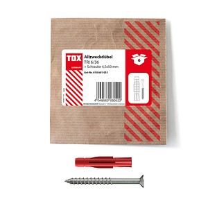 4049563060522 - TRI 636 010601051 Dübel-Schrauben Set Ø 60 mm x 360 mm 4049563060522 6 Stück 4049563060522 - TRI 636 010601051 Dübel-Schrauben Set Ø 60 mm x 360 mm 4049563060522 6 Stück