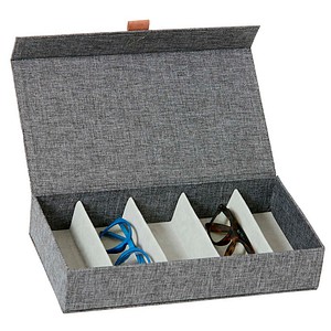 LOVE !T STORE !T Premium Brillenbox grau 30,0 x 17,0 x 6,0 cm, 1 St.