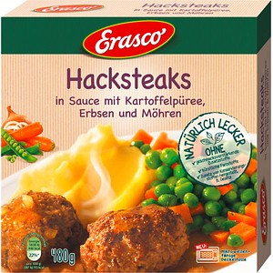 4037300124606 - Hacksteaks in Sauce mit Kartoffelpüree Erbsen und Möhren 4800 g 4037300124606 480 Gramm 4037300124606 - Hacksteaks in Sauce mit Kartoffelpüree Erbsen und Möhren 4800 g 4037300124606 480 Gramm
