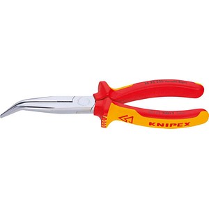 KNIPEX Flachrundzange VDE 26 26 200 verchromt, 40° abgewinkelt 20,0 cm