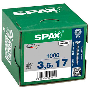 SPAX® Universalschrauben Z2 Senkkopf WIROX 17mm  x 3,5 mm, 1000 St.