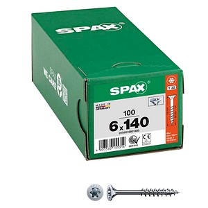 4003530155314 - Spax-Universalschraube 60x140 68 T30 SK Stahl galvzn VE=100 191010601405 Senkschrauben 6 mm 140 mm T-Profil Stahl galvanisch verzinkt 100 St 4003530155314 - Spax-Universalschraube 60x140 68 T30 SK Stahl galvzn VE=100 191010601405 Senkschrauben 6 mm 140 mm T-Profil Stahl galvanisch verzinkt 100 St