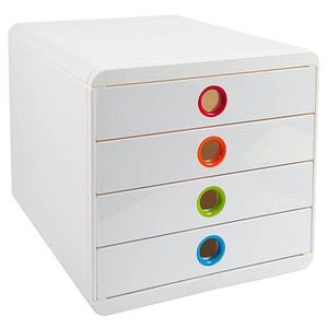 9002493424272 - Schubladenbox Pop-Box 314398D weiß bunt 4 Schubladen geschlossen 9002493424272 Exacompta