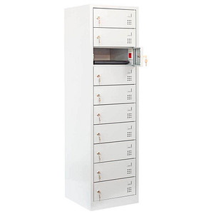 4061815521766 - Schließfachschrank lichtgrau 526440 10 Schließfächer 500 x 500 x 1800 cm 4061815521766 LÜLLMANN