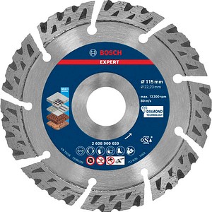 4059952539942 - 2608900659 EXPERT MultiMaterial Diamanttrennscheibe Durchmesser 115 mm Bohrungs-Ø 2223 mm Stein Beton Ziegel 1 St