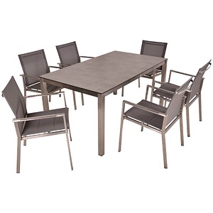 4041908130211 - Sitzgruppe SIENNA 14 taupe Metall 7-teilig 4041908130211 Garden Pleasure 4041908130211 - Sitzgruppe SIENNA 14 taupe Metall 7-teilig 4041908130211 Garden Pleasure
