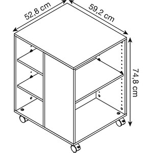 4005546727639 - Multifunktions-Wagen 74 59 3-seitig offen mit 6 Regalböden (528 x 748 x 592 mm) weiß 311302 - Durable 4005546727639 - Multifunktions-Wagen 74 59 3-seitig offen mit 6 Regalböden (528 x 748 x 592 mm) weiß 311302 - Durable