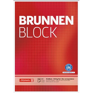 4003273689404 - Briefblock 105261801 Recycling Lineatur 22 kariert A4 70g rot 50 Blatt 4003273689404 Brunnen 4003273689404 - Briefblock 105261801 Recycling Lineatur 22 kariert A4 70g rot 50 Blatt 4003273689404 Brunnen