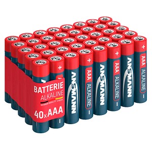 ANSMANN Batterien Red Alkaline Alkali-Mangan Micro AAA 1,5 V, 40 St.
