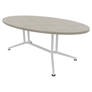 8058265534312 - Konferenztisch X2 X2ITO20 CL I 74cm (H) 200cmx110cm (BxT) oval beton   Weiß 8058265534312 Quadrifoglio