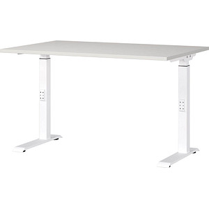 4005949791978 - Schreibtisch DOWNEY 7910-642 manuell höhenverstellbar 68-91cm (H) 120x80cm (BxT) rechteckig lichtgrau weiß 4005949791978 4005949791978 - Schreibtisch DOWNEY 7910-642 manuell höhenverstellbar 68-91cm (H) 120x80cm (BxT) rechteckig lichtgrau weiß 4005949791978