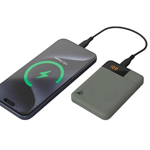 8716778932024 - PB B5 GR - Powerbank 5000 mAh 12 W 1x USB-A 2x USB-C moosgrün 8716778932024 - PB B5 GR - Powerbank 5000 mAh 12 W 1x USB-A 2x USB-C moosgrün