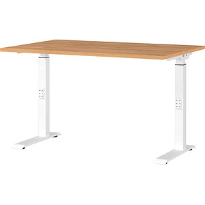 4005949791886 - Schreibtisch DOWNEY 7910-552 manuell höhenverstellbar 120x80cm (BxT) rechteckig grandson-eiche Weiß 4005949791886 GERMANI 4005949791886 - Schreibtisch DOWNEY 7910-552 manuell höhenverstellbar 120x80cm (BxT) rechteckig grandson-eiche Weiß 4005949791886 GERMANI