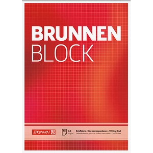 4003273042490 - 10 x Briefblock Brunnenblock A4 70g qm kariert 50 Blatt