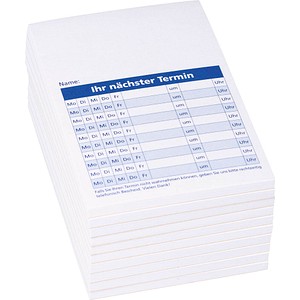 4014149197114 - Zettelklotz 8655651 Terminvereinbarungen A7 geleimt weiß Papier 50 Blatt 4014149197114 König&Ebhardt 10 Stück 4014149197114 - Zettelklotz 8655651 Terminvereinbarungen A7 geleimt weiß Papier 50 Blatt 4014149197114 König&Ebhardt 10 Stück