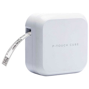 4977766800037 - ORIGINAL Beschriftungsgerät Weiss P-touch CUBE Plus PTP710BTHZ1 P-touch CUBE Plus Beschriftungsgerät TZe-Schriftbänder mit 35 6 9 12 18 und 24 mm Breite 180 x 360 dpi bis 18 mm Höhe