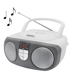 4005425012009 - soundmaster SCD1400WE Tragbarer CD-Player silber weiß 4005425012009 - soundmaster SCD1400WE Tragbarer CD-Player silber weiß
