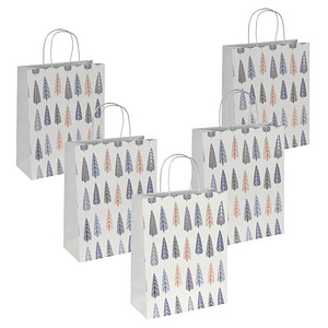 4004360777592 - Geschenktasche GT123 Pine trees Weihnachten Mit Tragegriffen  Pine trees  26cm x 33cm 4004360777592 5 Stück