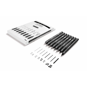 4511338006740 - COPIC® Multiliner Fineliner schwarz 005 + 01 + 03 + 05 + 08 + 10 + BS + BM mm 8 St