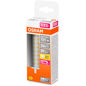 4058075432550 - Dimmbare led Stablampe mit R7s Sockel LED-Röhre mit 15W Ersatz für 125W-Glühbirne Warmweiss (2700K) - Weiß - Osram