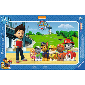 4005556061242 - Ravensburger Kinderpuzzle - 06124 Paw Patrol - Rahmenpuzzle für Kinder ab 3 Jahr