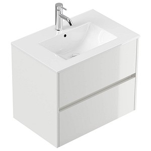 4251982654989 - POSSEIK Waschbecken mit Unterschrank LIMES 70 weiß glanz 700 x 465 x 585 cm