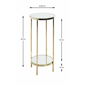 4001070521859 - Beistelltisch Glas gold 280 x 280 x 660 cm 4001070521859 HAKU Möbel 4001070521859 - Beistelltisch Glas gold 280 x 280 x 660 cm 4001070521859 HAKU Möbel