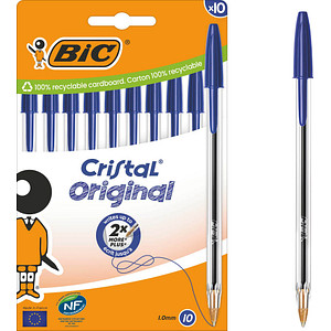 3086123734746 - Cristal Kugelschreiber mit Kappe Gr M - 04 mm - blau - 10 Stück 3086123734746 BIC 10 Stück 3086123734746 - Cristal Kugelschreiber mit Kappe Gr M - 04 mm - blau - 10 Stück 3086123734746 BIC 10 Stück