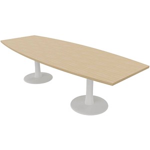 8058265534251 - Konferenztisch Idea+ IDTR280 RK I 74cm (H) 280x80-110cm (BxT) Tonnenform eiche weiß 8058265534251 Quadrifoglio 8058265534251 - Konferenztisch Idea+ IDTR280 RK I 74cm (H) 280x80-110cm (BxT) Tonnenform eiche weiß 8058265534251 Quadrifoglio