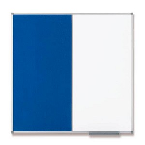 5028252197038 - Kombitafel Classic magnetisch Filz Aluminiumrahmen 120x90cm weiß 