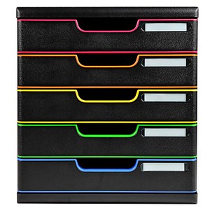9002493423657 - Schubladenbox Modulo 301914D schwarz bunt 5 Schubladen geschlossen 9002493423657 Exacompta 9002493423657 - Schubladenbox Modulo 301914D schwarz bunt 5 Schubladen geschlossen 9002493423657 Exacompta