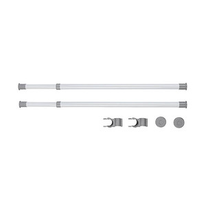WENKO Herkules Kleiderstange für Garderobensystem weiß, grau 165,0 - 300,0 x 3,0 x 3,0 cm