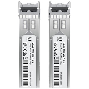 0810010076922 - UACC-OM-MM-1G-D - SFP (Mini-GBIC)-Transceiver-Modul - GigE - LC Single-Modus - bis zu 550 m - 850 nm (Packung mit 2) 0810010076922 - UACC-OM-MM-1G-D - SFP (Mini-GBIC)-Transceiver-Modul - GigE - LC Single-Modus - bis zu 550 m - 850 nm (Packung mit 2)