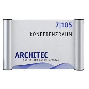 4016946186919 - Türschild Clip 245 x 155 mm - A5 silber