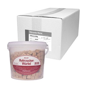 HELLMA Rohrzucker Würfelzucker, 2x2,0 kg
