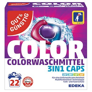 GUT&GÜNSTIG COLOR Waschmittel Caps, 22 Pads