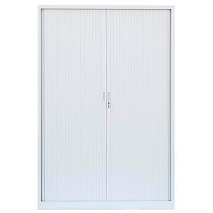 4061815525283 - Schiebetürenschrank 555167 signalweiß 4 Fachböden 1200 x 457 x 1950 cm 4061815525283 LÜLLMANN