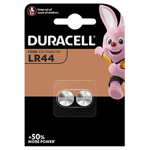 2 DURACELL Knopfzellen LR44 1,5 V