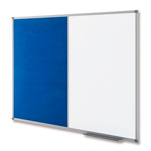 5028252197038 - Kombitafel Classic magnetisch Filz Aluminiumrahmen 120x90cm weiß 