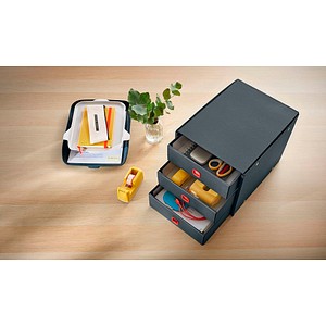 4002432128716 - AKTION LEITZ Schubladenbox Click & Store Cosy grau 53680089 DIN A4 mit 3 Schubladen mit Prämie nach Registrierung 4002432128716 - AKTION LEITZ Schubladenbox Click & Store Cosy grau 53680089 DIN A4 mit 3 Schubladen mit Prämie nach Registrierung